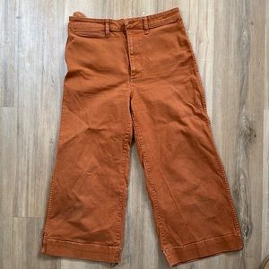 Madewell Rust Wide Leg Denim